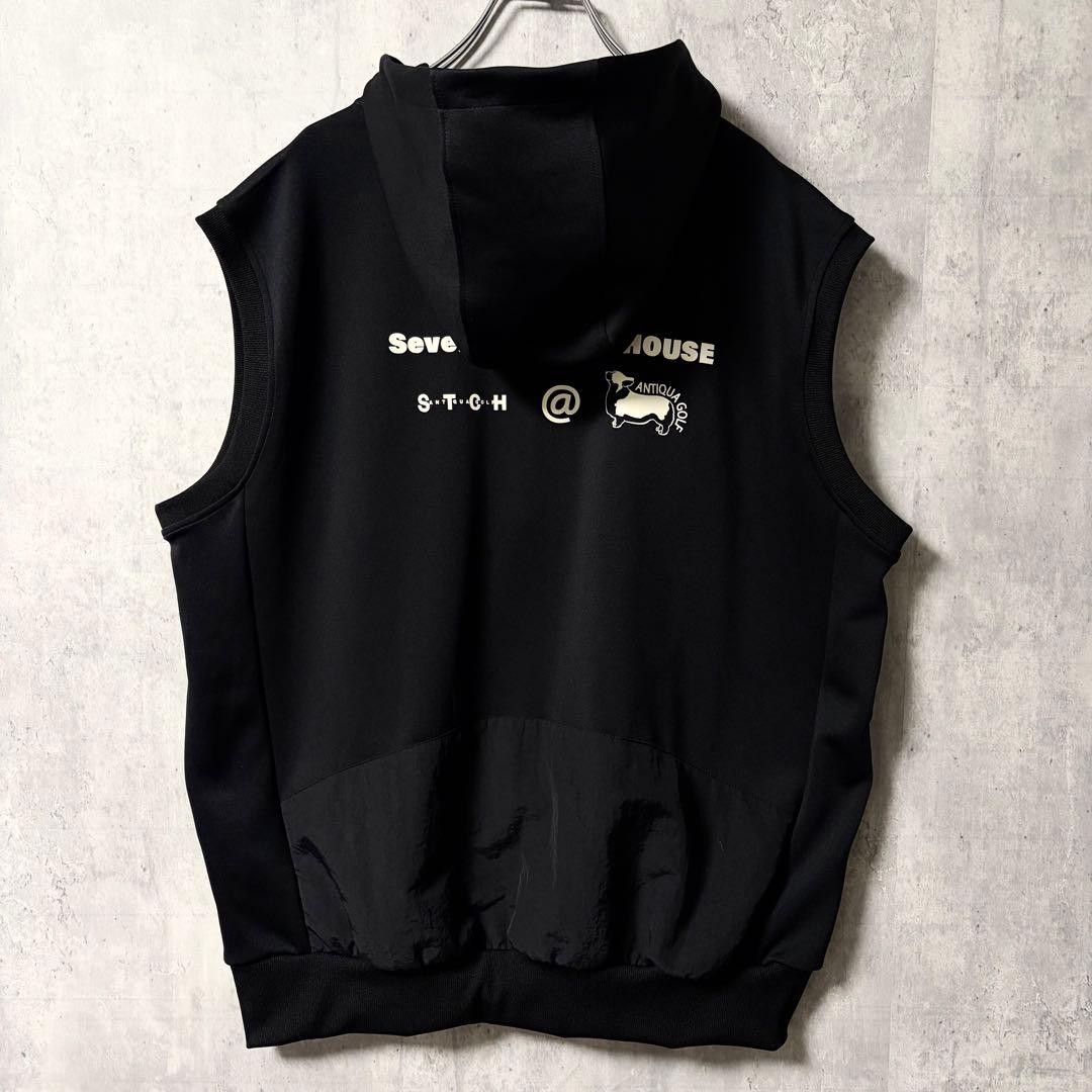 【極美品】Seventytwo CLUBHOUSE フーディーベスト 黒