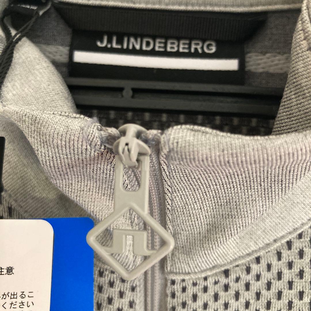 【新品未使用】J.LINDEBERG ゴルフウェア ハーフジップ グレーL