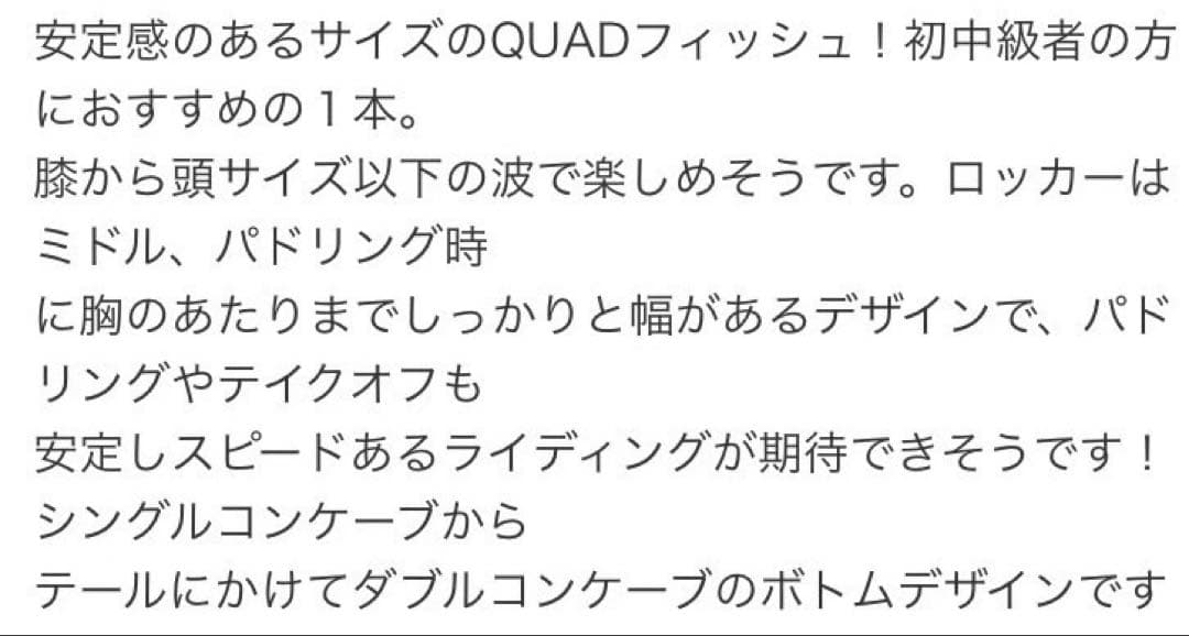 ZBURH ツインorクワッド ミッドレングスフィッシュ