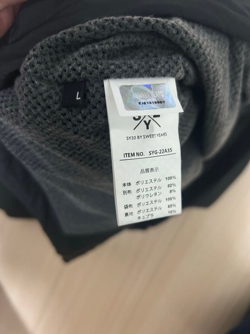 【美品】SY32 ゴルフ セットアップ 上下L 黒 定価52,000円