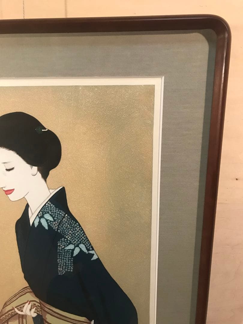 高沢圭一　「帯」　木版画　刷り込みサイン・作品証明シール有り