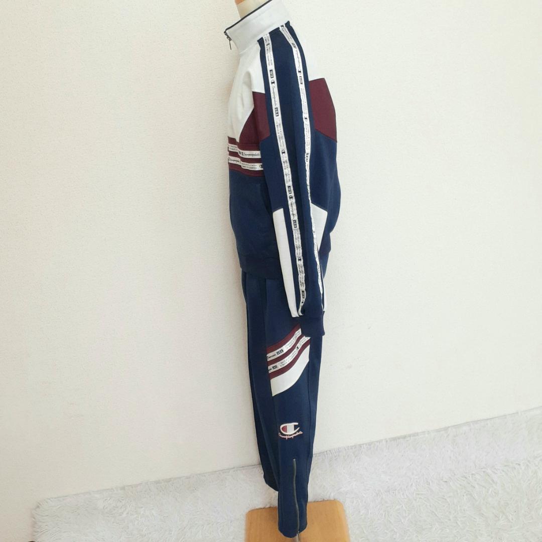 90s△Champion チャンピオン ジャージセット 紺 バックプリント M