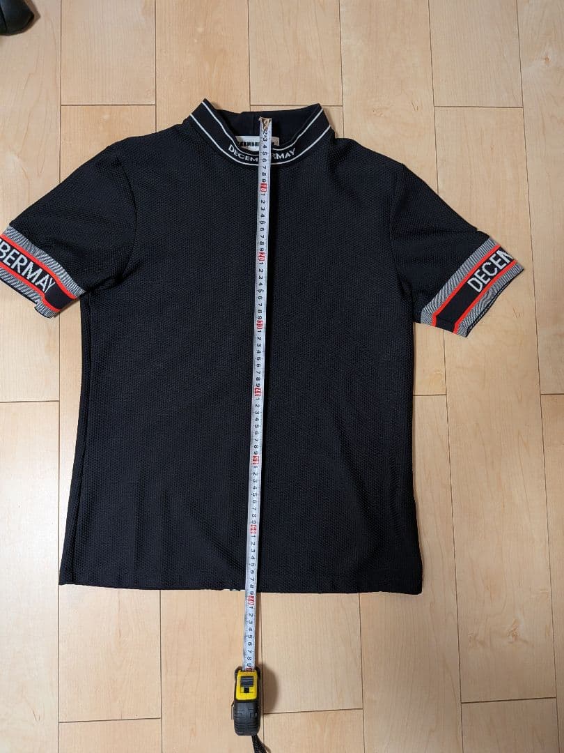 DECEMBERMAY メッシュポロシャツ Lサイズ ブラック