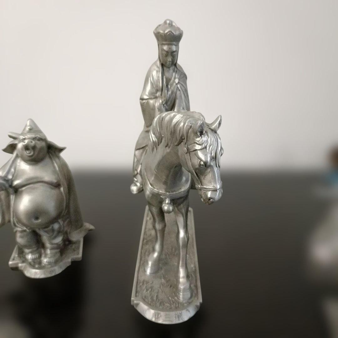 良品　ツマセクピューター 　西遊記　　フィギュア　オブジェ　錫製