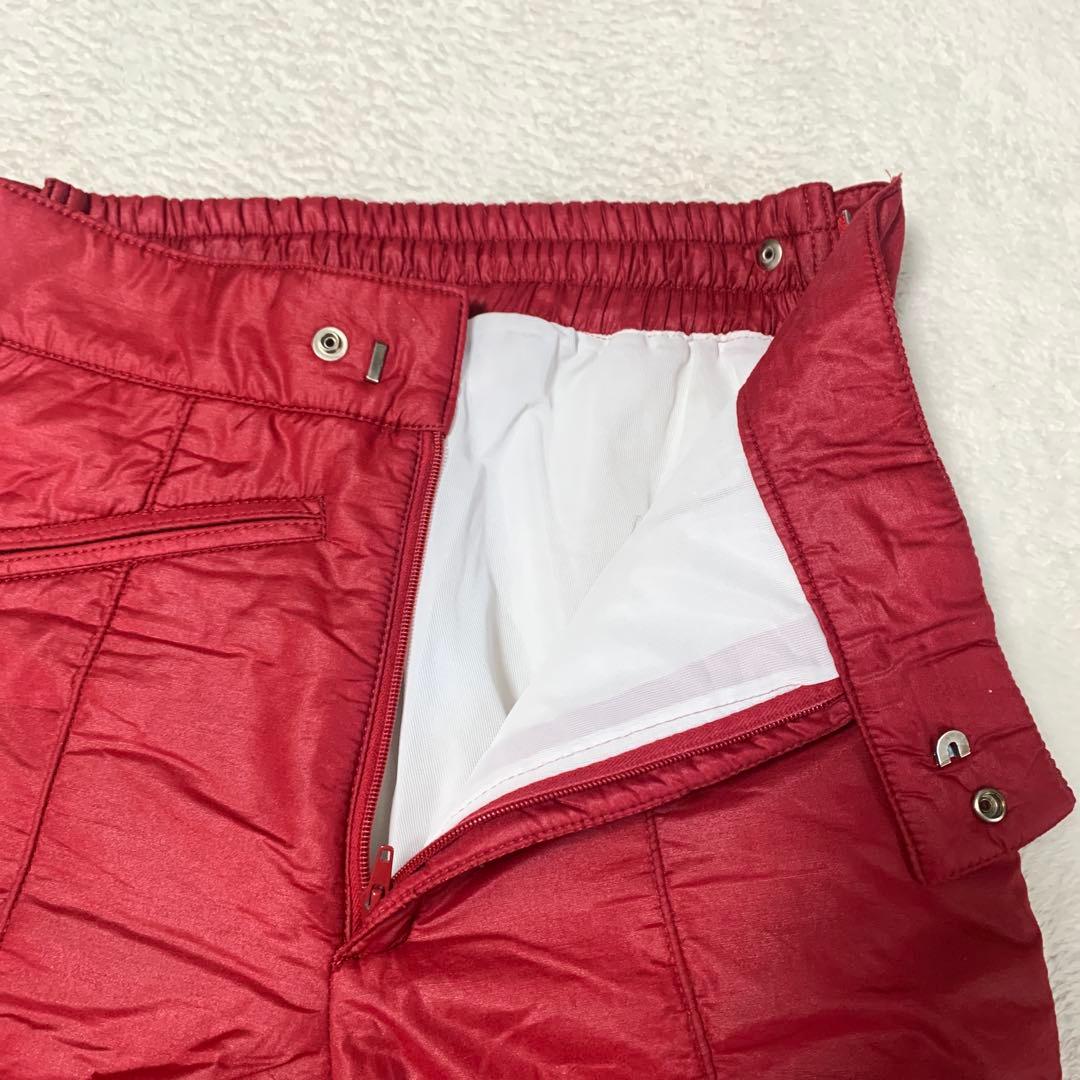 90'sゴールドウィン　スノーボード　スキーウェアパンツ　レッド　ブーツカットS