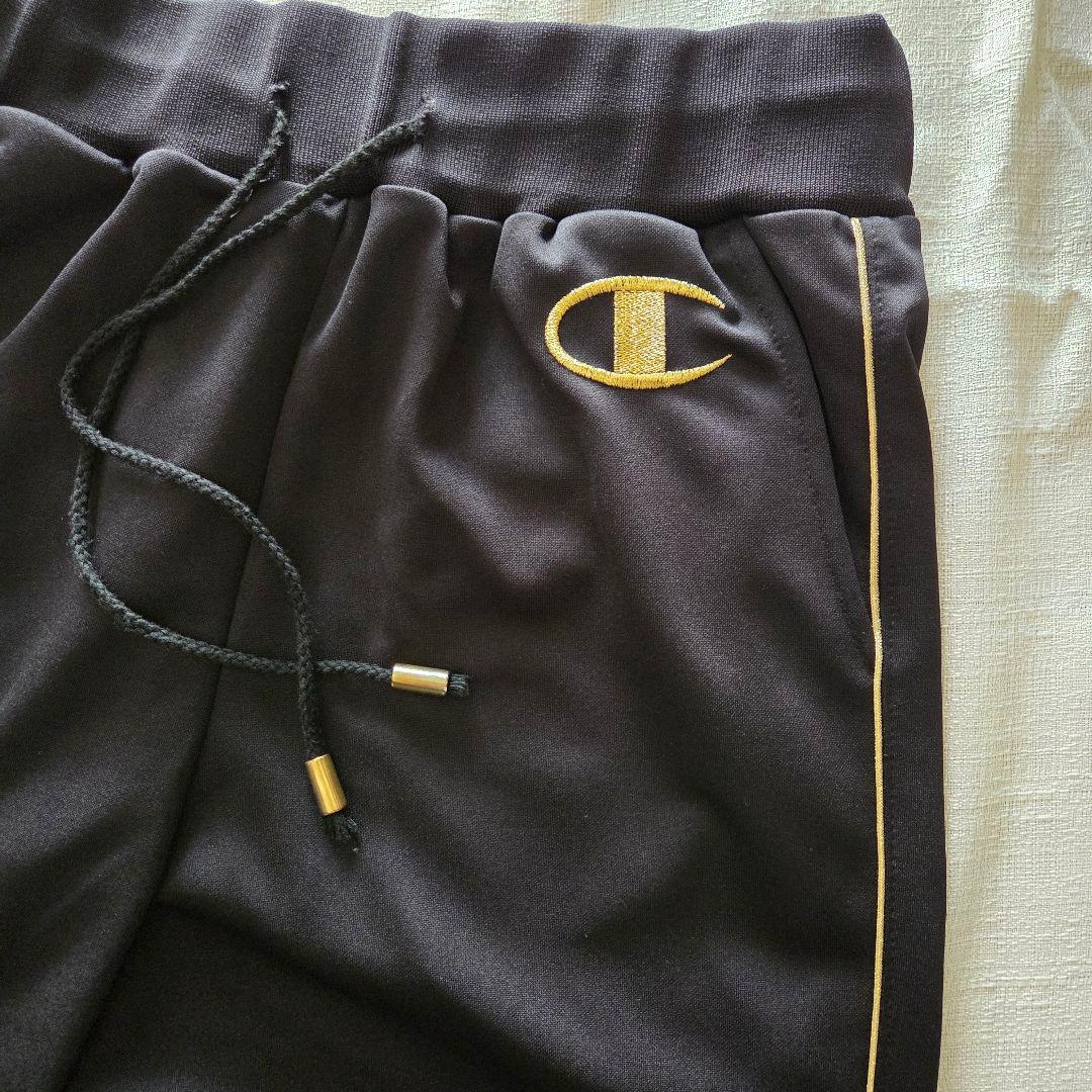 Champion チャンピオン×ドレスキャンプ セットアップジャージ 黒×金 L