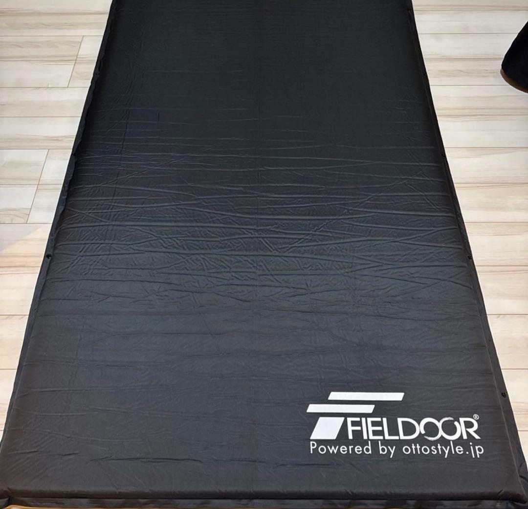 FIELDOOR 車中泊マット Lサイズ 厚さ10cm ブラック