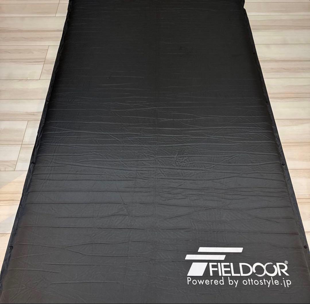 FIELDOOR 車中泊マット Lサイズ 厚さ10cm ブラック