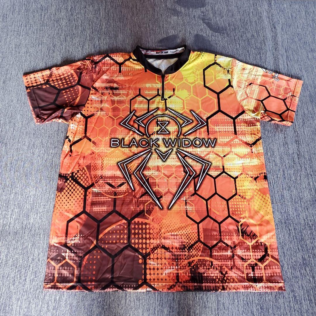 ✨新品✨ブラックウィドー【サイズ4XL】オレンジ　大きめ　USA製　ボウリング