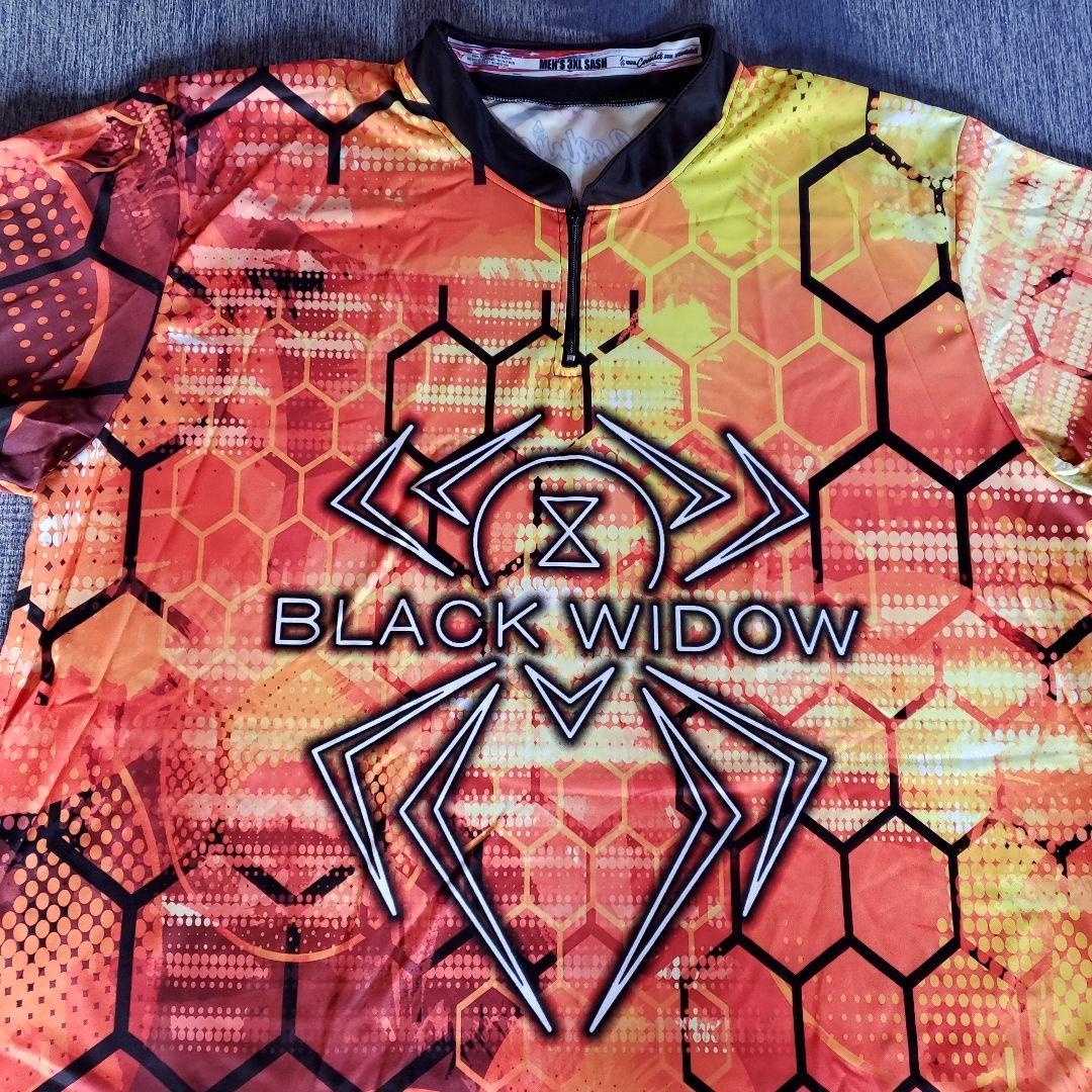 ✨新品✨ブラックウィドー【サイズ4XL】オレンジ　大きめ　USA製　ボウリング