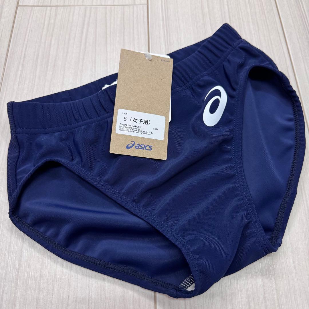 アシックス　女子陸上レーシングショーツ　Sサイズ　ネイビー単色　新品