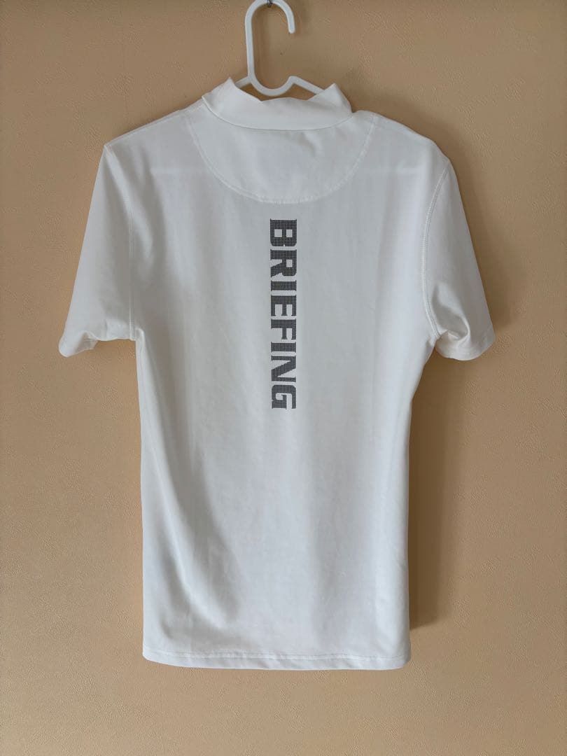 BRIEFING ゴルフ用モックネックTシャツ ホワイト【Sサイズ】