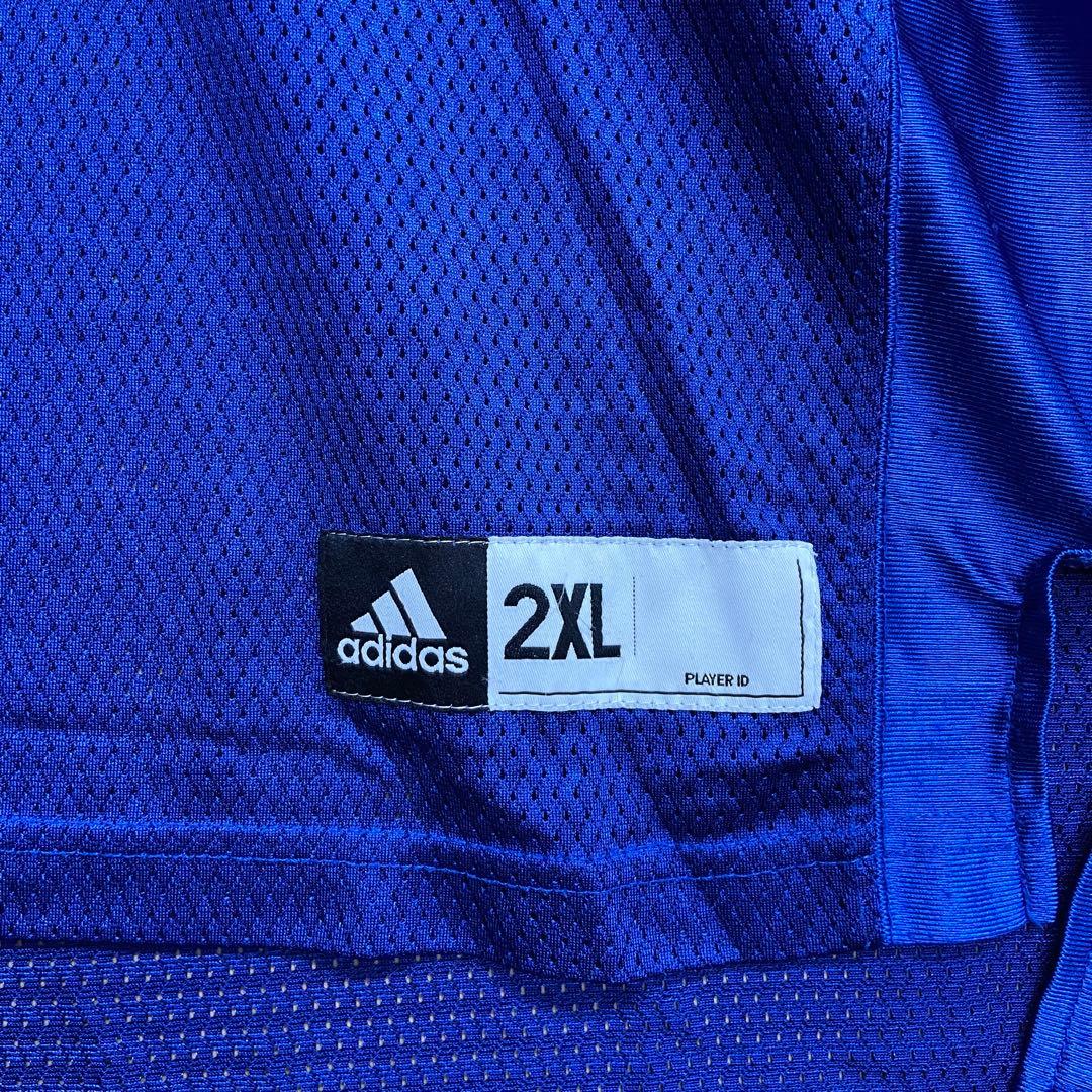 アディダス　カンザス大学　フットボールゲームシャツ　2XL　青【4409】