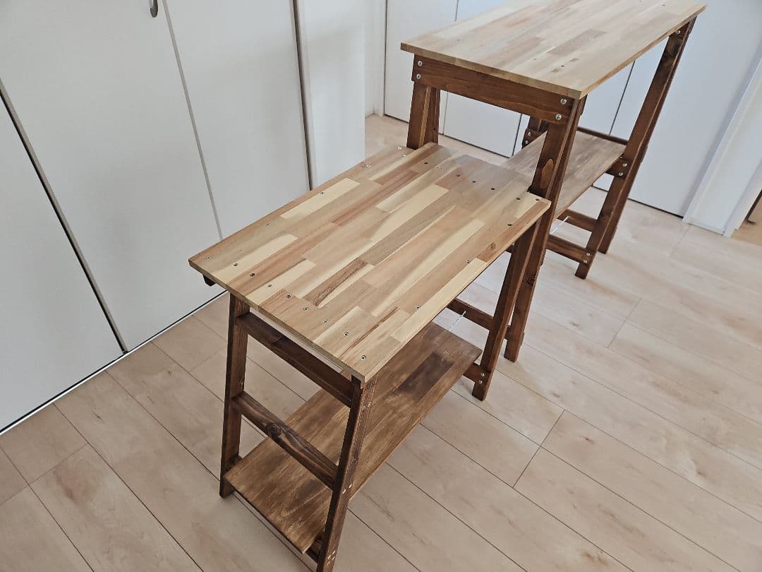 キッチンテーブル自作品【アカシア集成材】