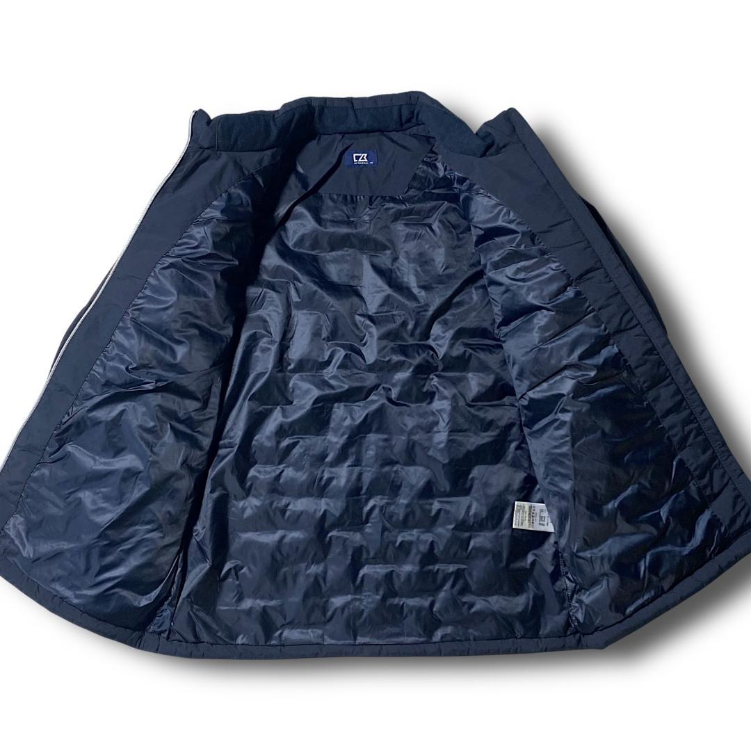 XXL 定2.5万 CUTTER&BUCK 圧着加工 ブルゾン ジャケット 紺