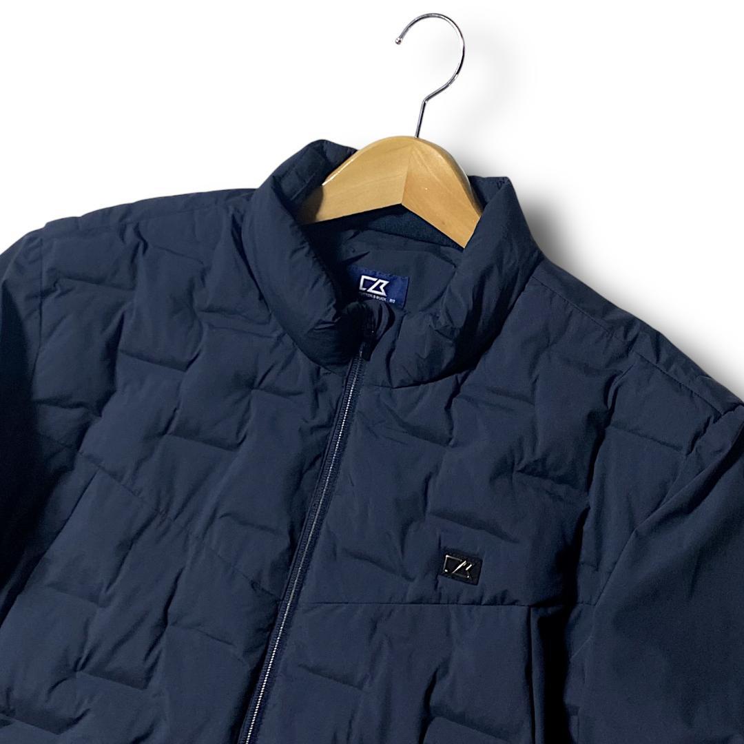 XXL 定2.5万 CUTTER&BUCK 圧着加工 ブルゾン ジャケット 紺