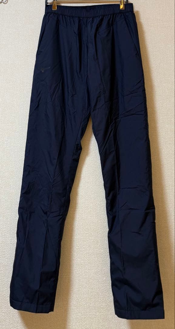 【新品タグ付】MIZUNOブレスサーモ撥水防風ウォーマーパンツXLネイビー