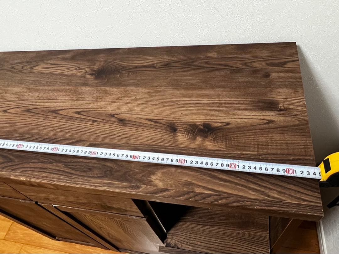 送料込！【中古品】LOWYA 日本製 大川家具 キッチンカウンター 幅105cm