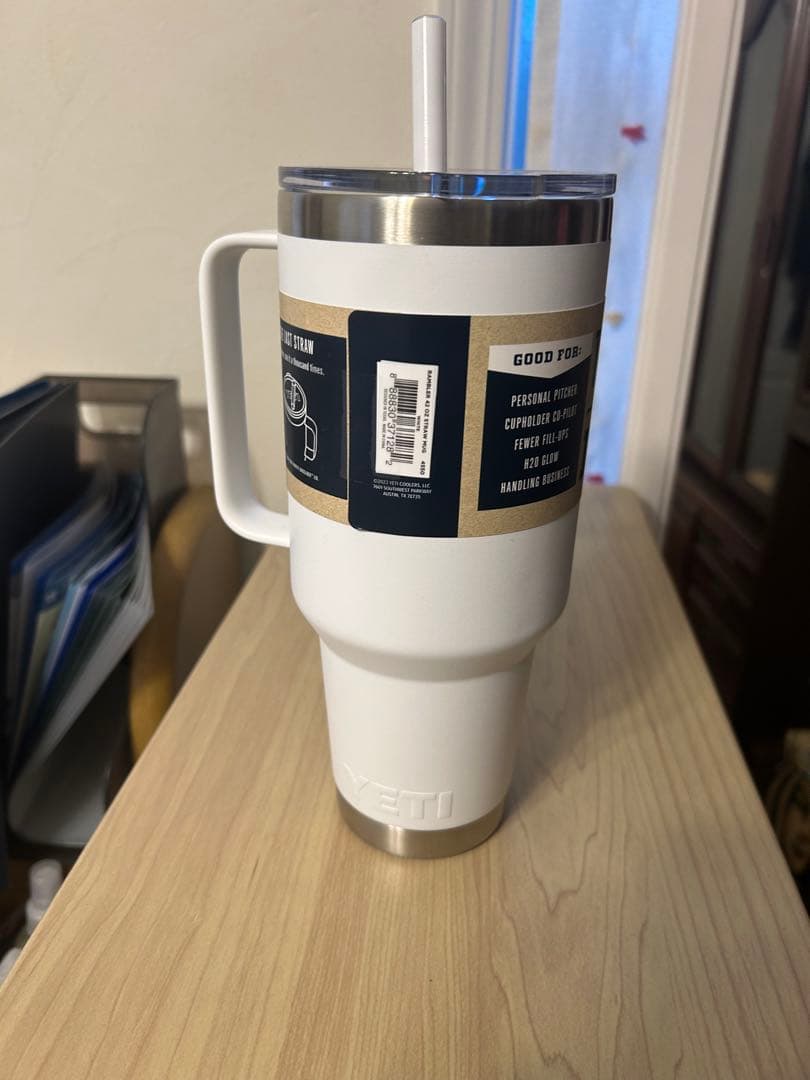 [未使用] YETI Rambler 42 oz Mug ホワイト