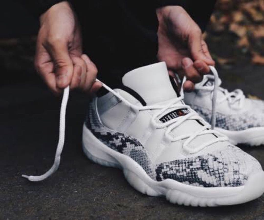 週末価格　ジョーダン11 low jordan スネークスキン　美品　箱納品書付