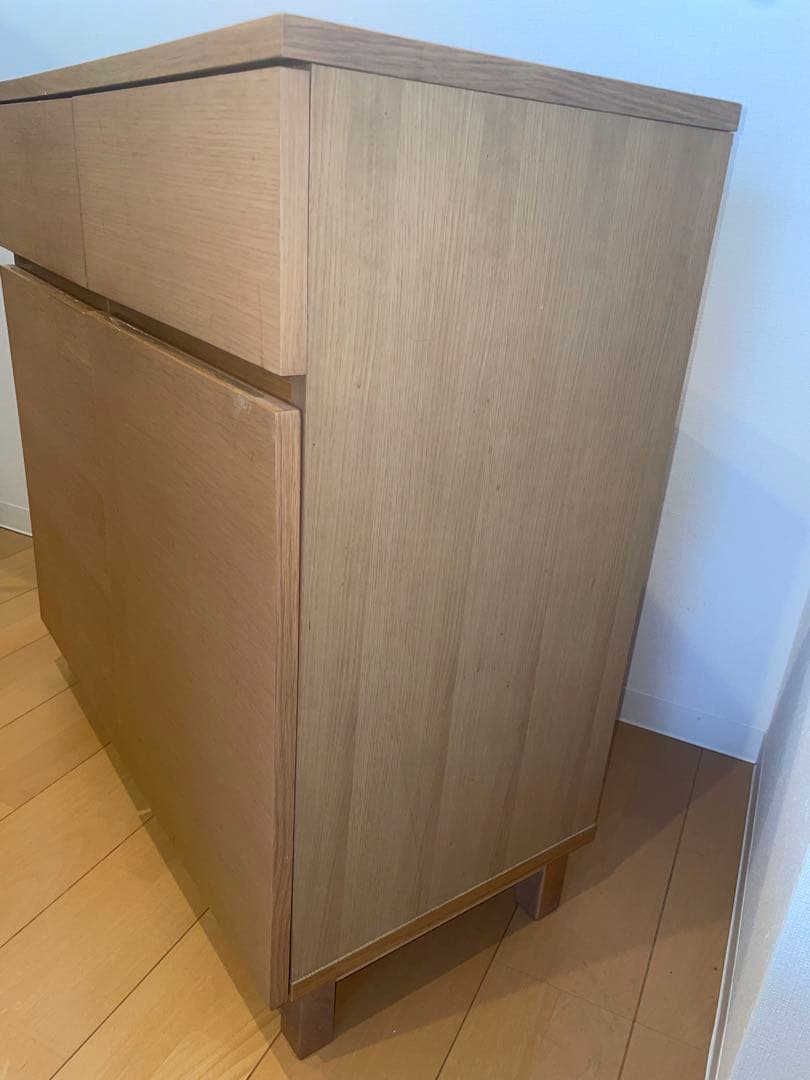無印良品/引き出し付きキャビネット/オーク材