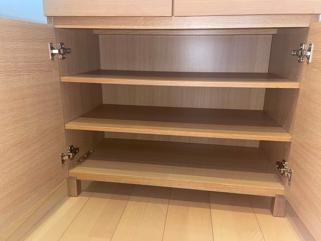 無印良品/引き出し付きキャビネット/オーク材