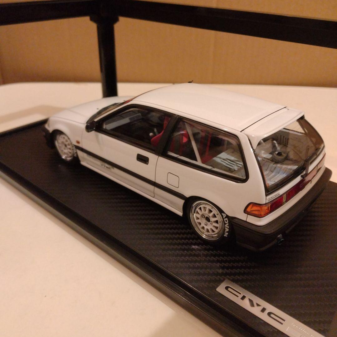絶版　イグニッションモデル1/18 グランドシビックSi‐R ホワイト