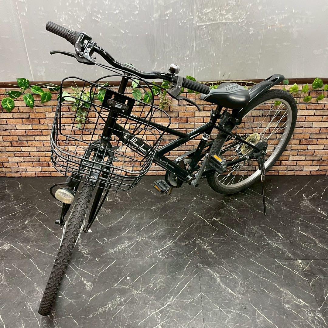 【136】子供用自転車 子供車 WILLY ブラック 26インチ 変速付き