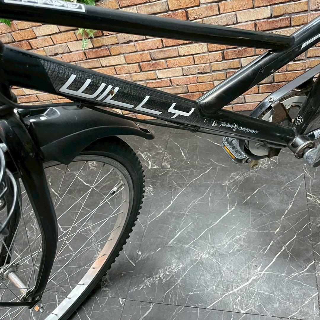 【136】子供用自転車 子供車 WILLY ブラック 26インチ 変速付き