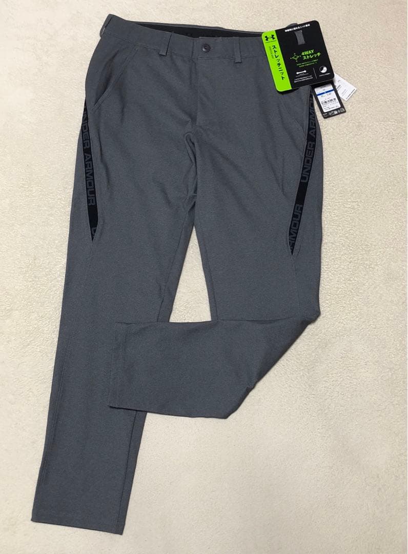 新品　アンダーアーマー　ゴルフ　テーパードパンツ　グレー　4WAY ストレッチ