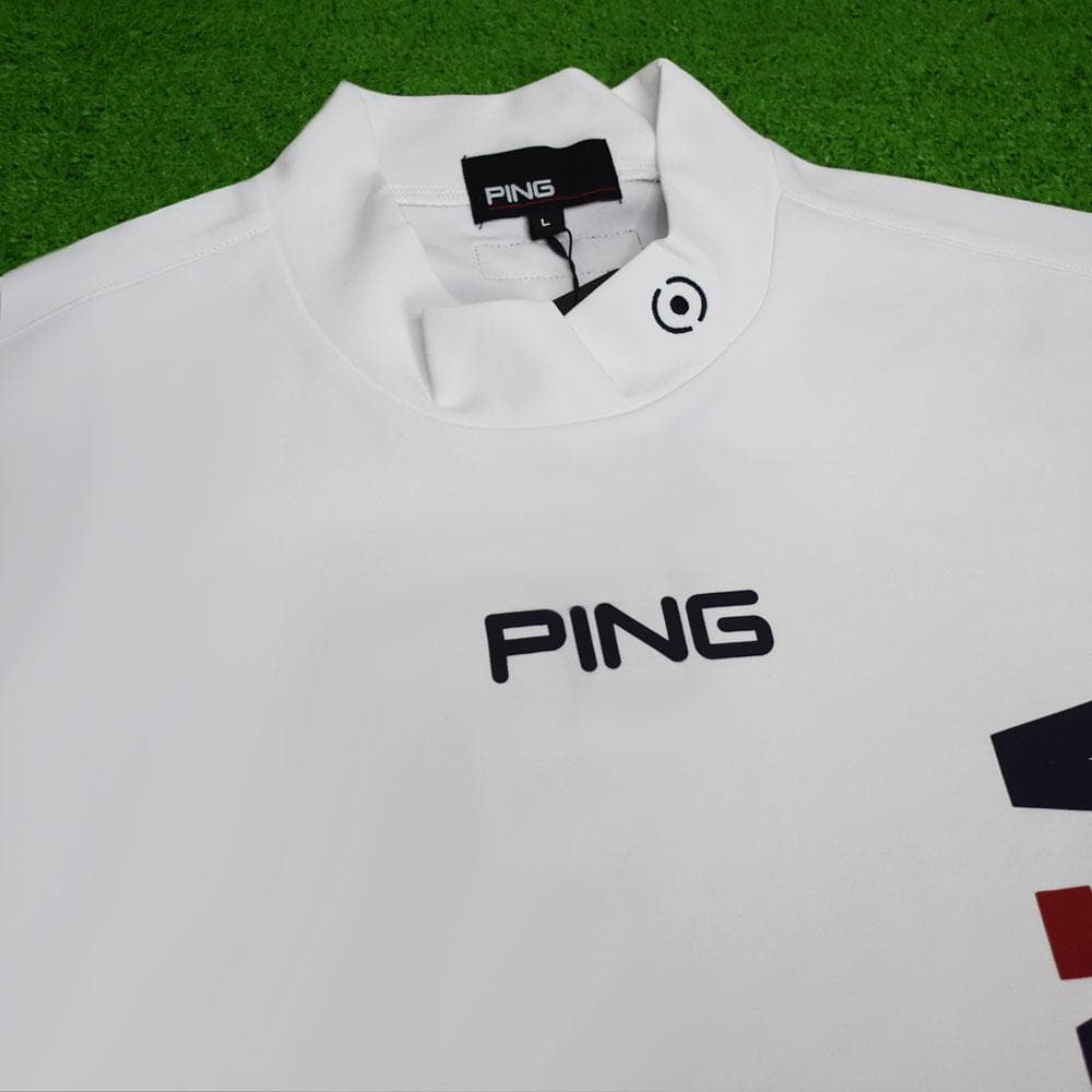 PING/ピン ゴルフ モックネック シャツ【ホワイト/L】新品！