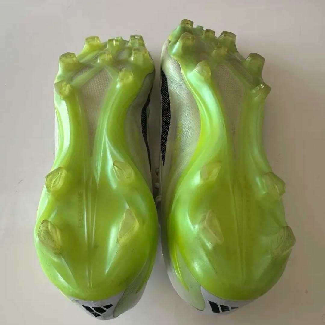 adidas ホワイト/グリーン サッカー　スパイクシューズ　28.5cm