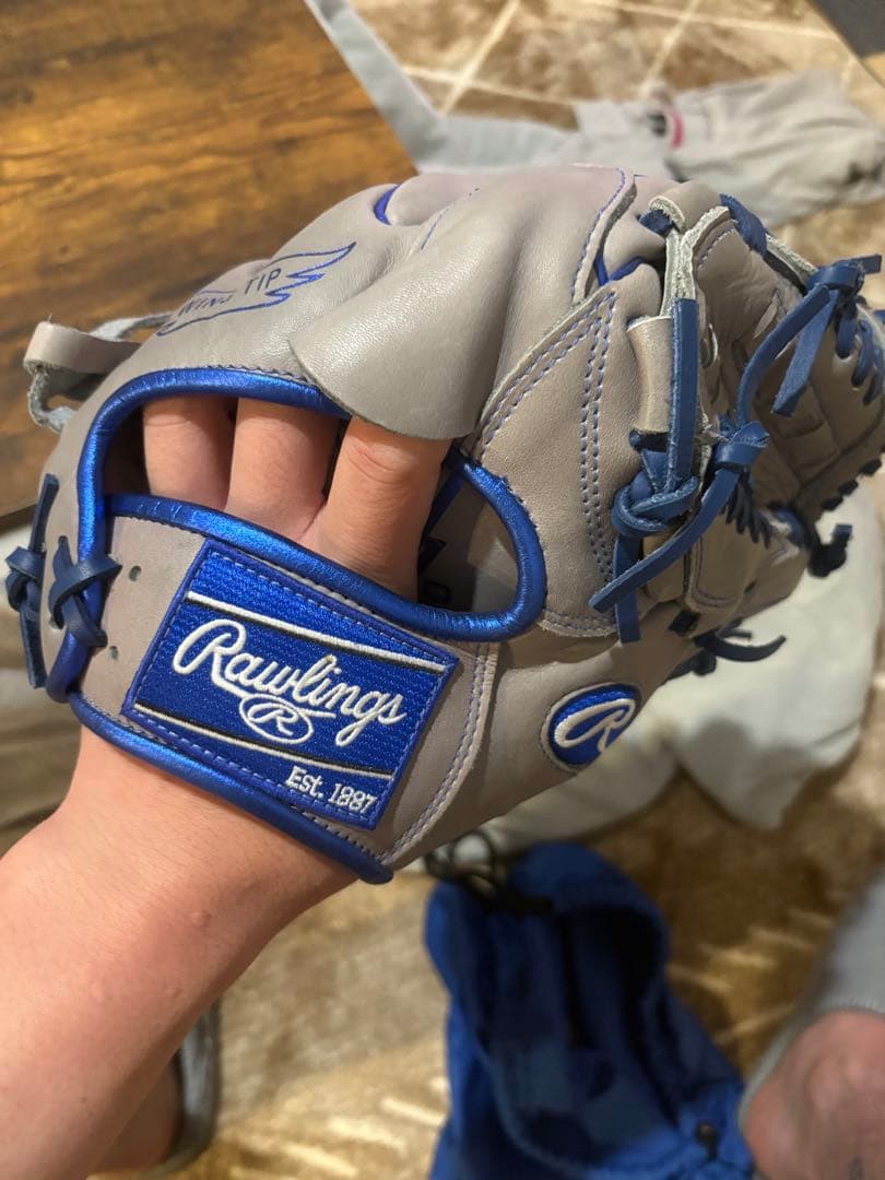 Rawlings 軟式グローブ グレー/青