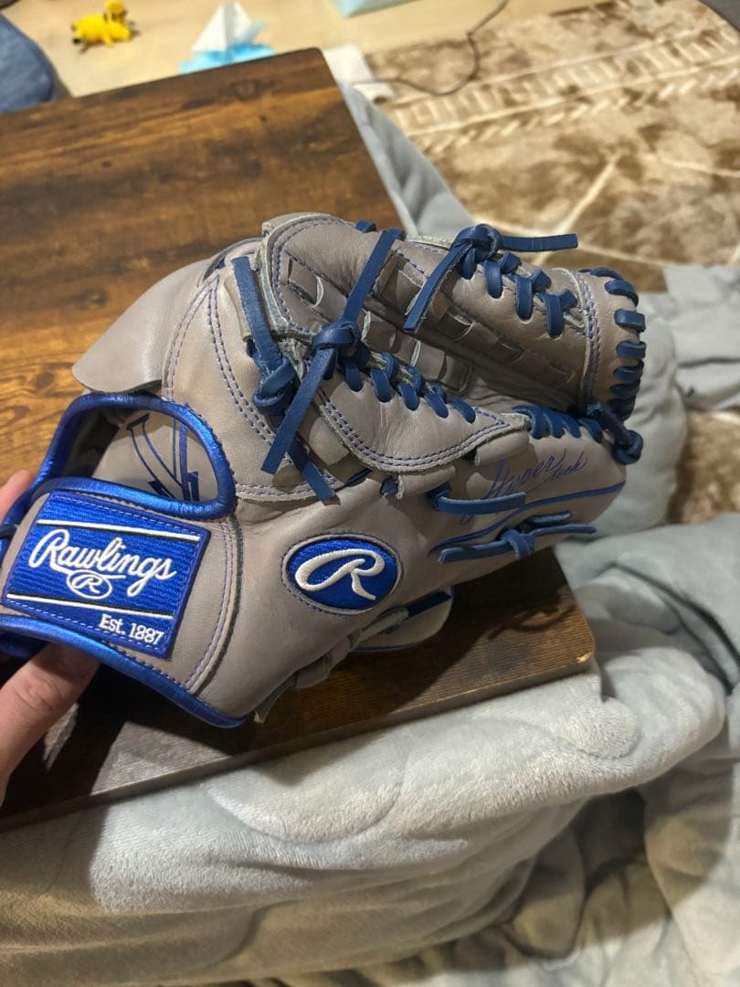 Rawlings 軟式グローブ グレー/青