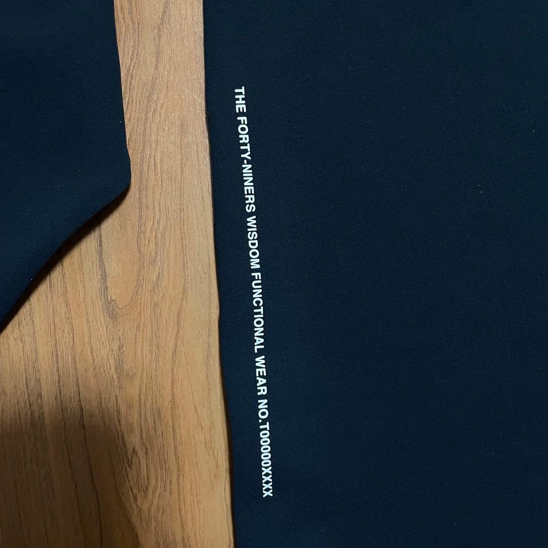 定価3万　TFW49 モックネック　ロングTシャツ ブラック　XL ゴルフ