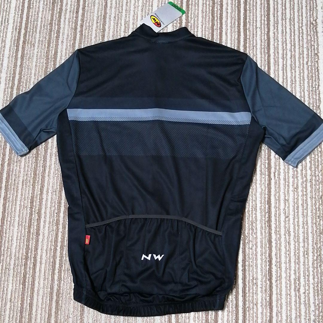 新品 半袖ジャージ ノースウェーブ 黒/灰 M ゆったり目
