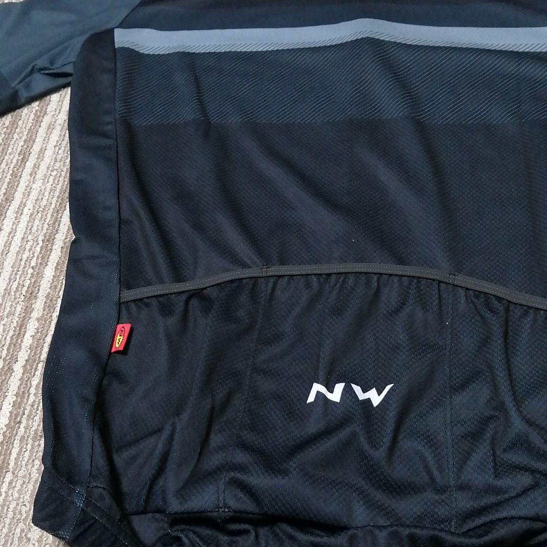 新品 半袖ジャージ ノースウェーブ 黒/灰 M ゆったり目