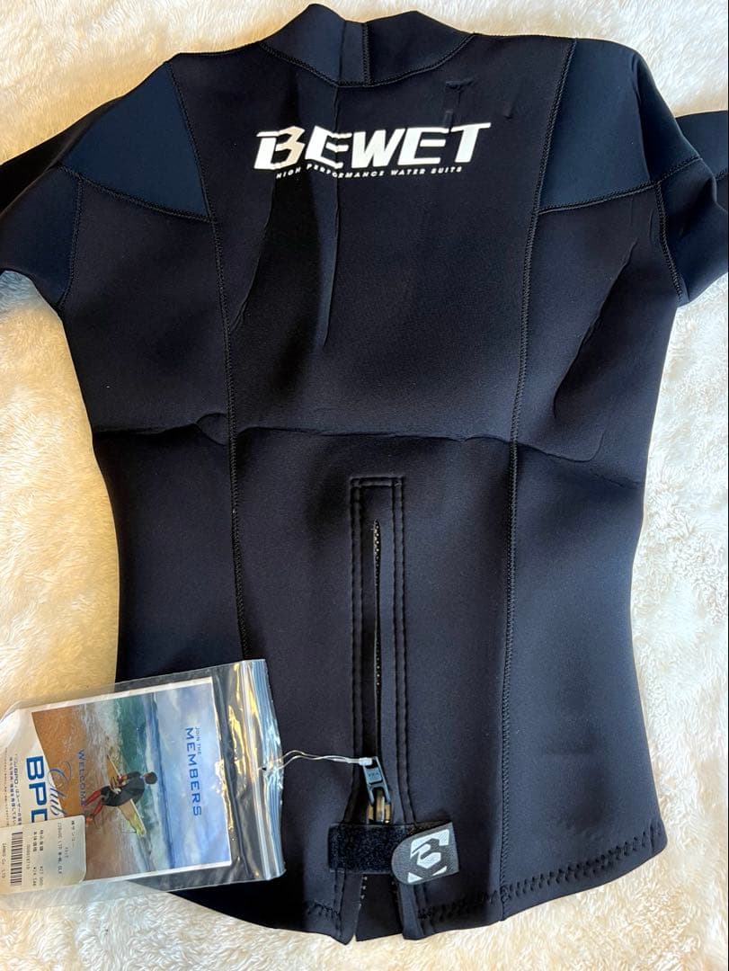 新品BEWET メンズタッパー ブラック 背面ジッパー付きML