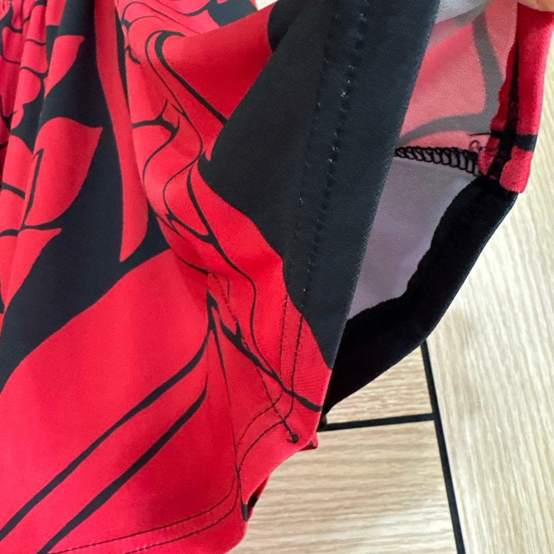 ku'u Lei Hawaii 4wayワンピース 赤黒ロングドレス