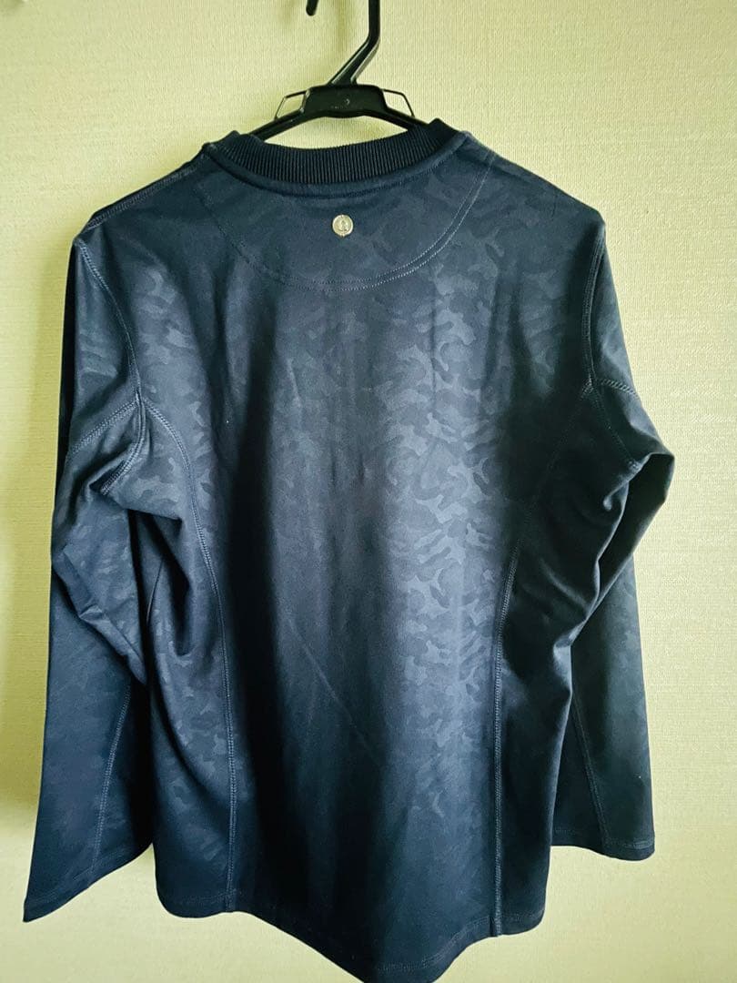 ブリーフィング　ジップアップ　レオパード　秋冬　長袖　M ネイビー