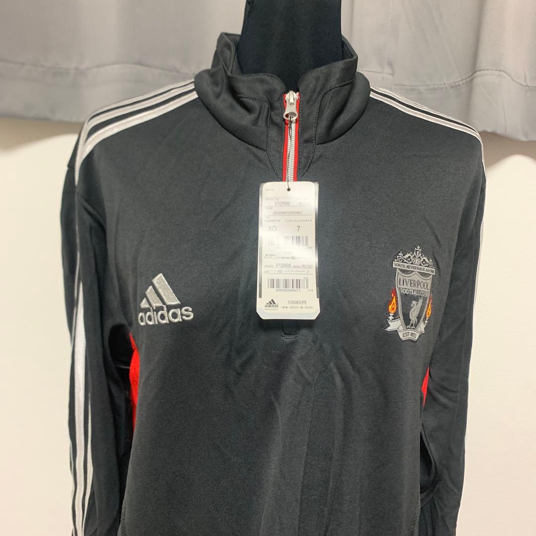 新品未使用 adidas リバプール ピステ ジャージ ブラック/レッド