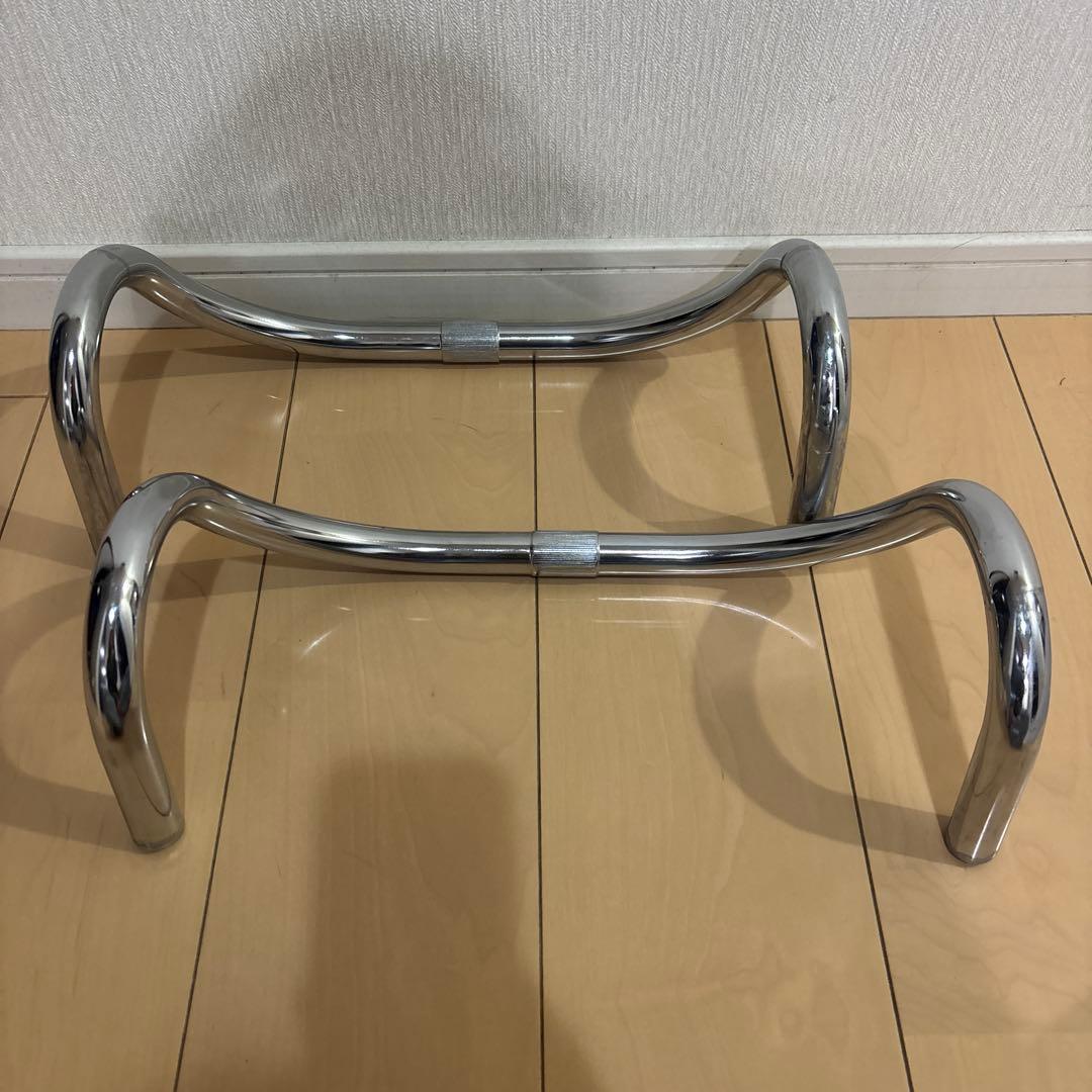 ニットー　ピスト用　鉄ハンドル　浅曲がり380mm B125 2本セット