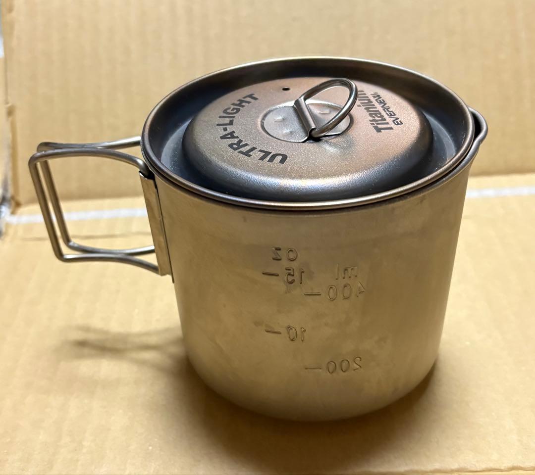 EVERNEWチタンPot 500箱付き、ミリキャンプ　ミニメスティンなど色々