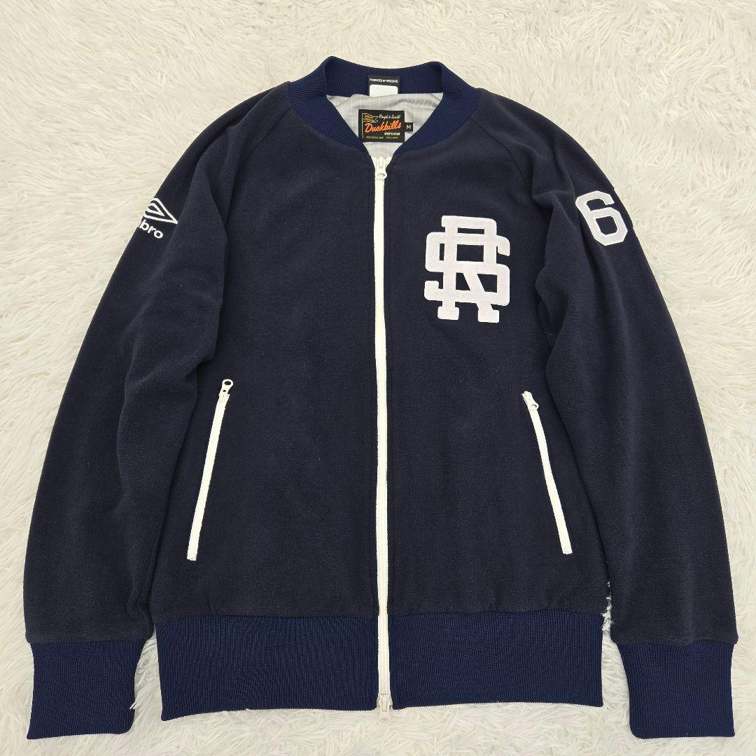 ラフ&スウェル　フリースジャケット　刺繍　ダブルファフナー　ネイビー　M