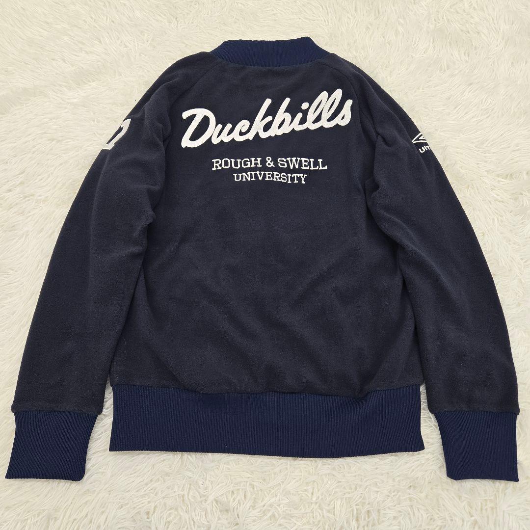 ラフ&スウェル　フリースジャケット　刺繍　ダブルファフナー　ネイビー　M