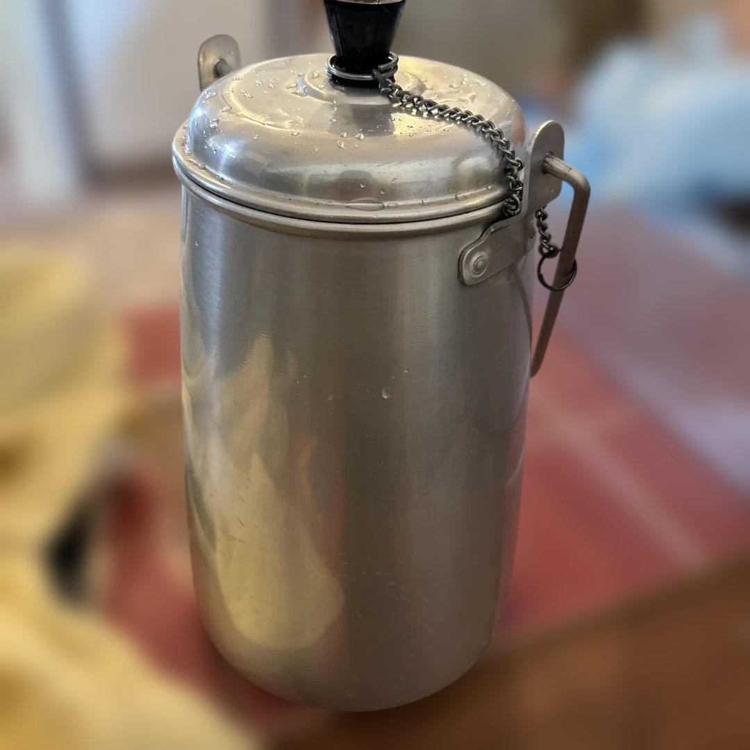 【骨董品】昭和レトロ　ポット　アルミ製　きんツバメ印　未使用　訳あり