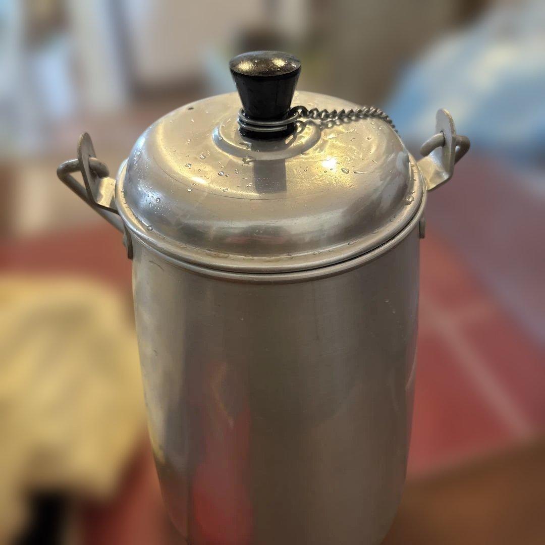 【骨董品】昭和レトロ　ポット　アルミ製　きんツバメ印　未使用　訳あり