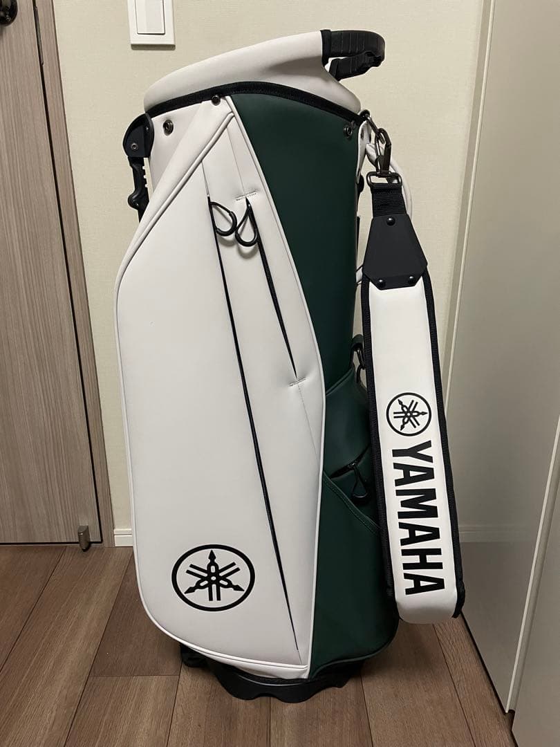 【新品・未使用】YAMAHA スタンドキャディバッグ オフホワイト/グリーン