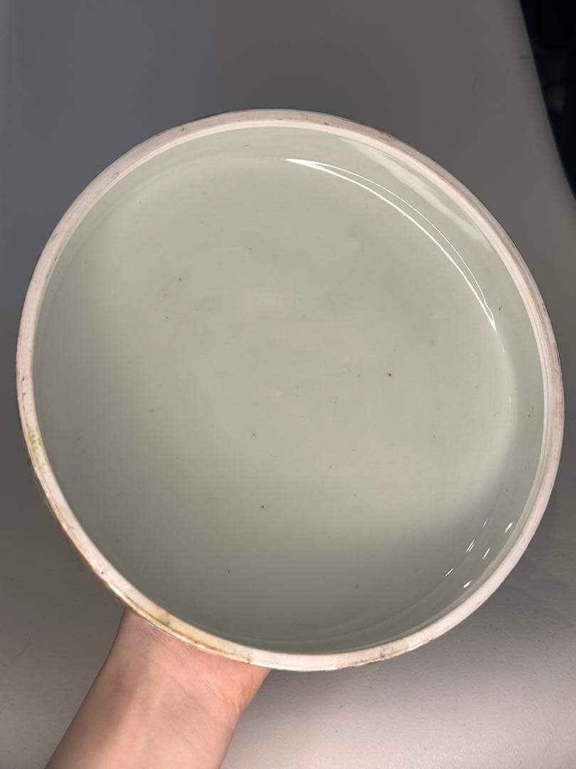 大清雍正年製 款 色絵 蓋物 果子器 菓子器 中国古美術 清代 蓋盒 鶴と花