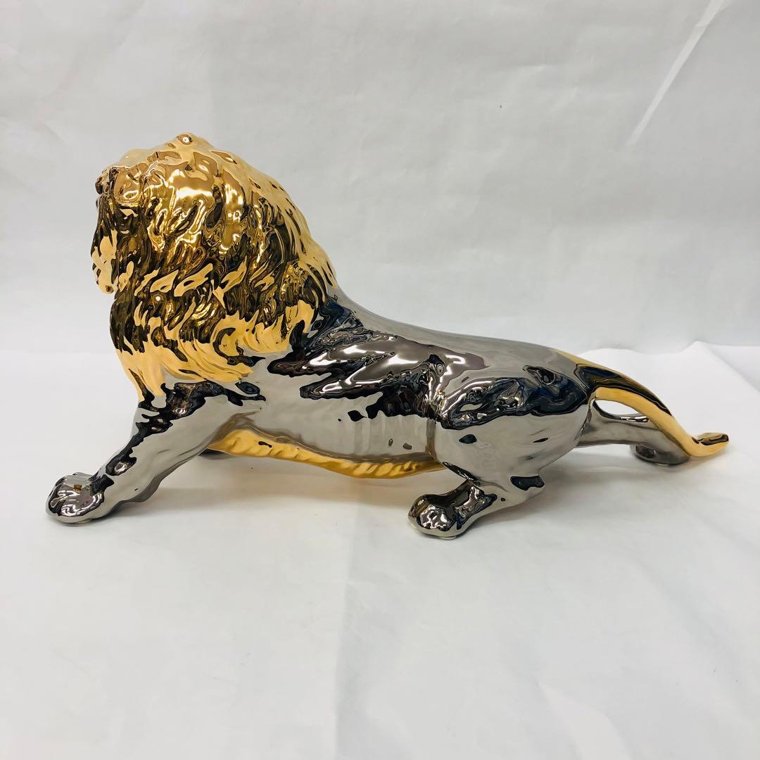 アウラ AHURA オブジェ ライオン ヨーロピアン　イタリア　金彩